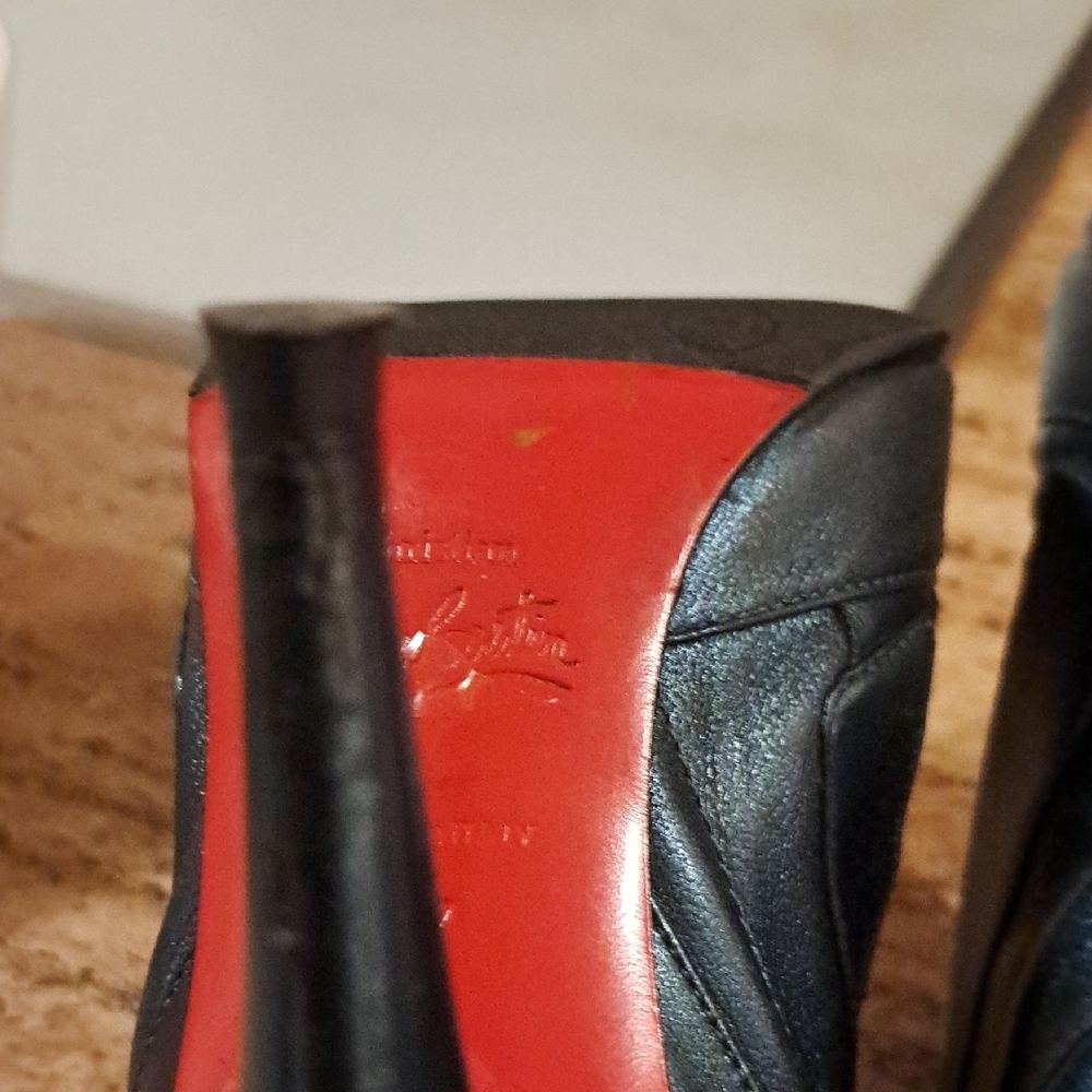 Teal Christian Louboutin  Leather Ankle Boots - Picture 8 of 15